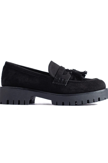 suède mocassins in de kleur...