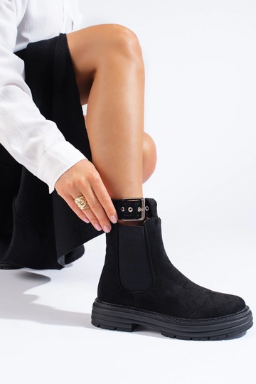 zwarte suède schoenen met... 2