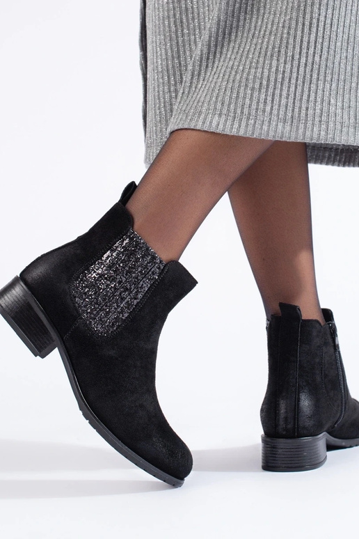 gemaakt van suède zwarte damesschoenen gemaakt van suède zwarte damesschoenen