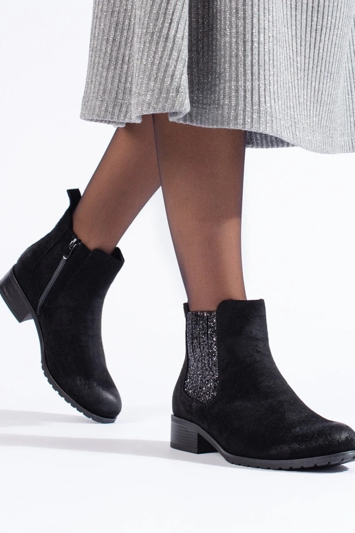 gemaakt van suède zwarte damesschoenen gemaakt van suède zwarte damesschoenen