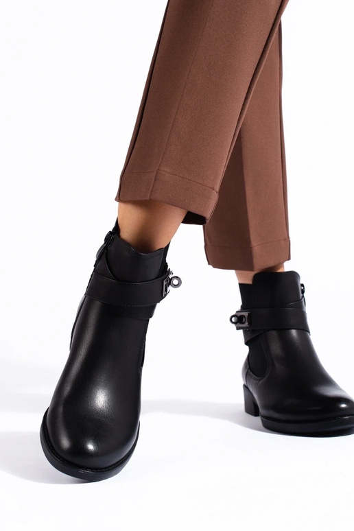 Zwarte damesschoenen plat