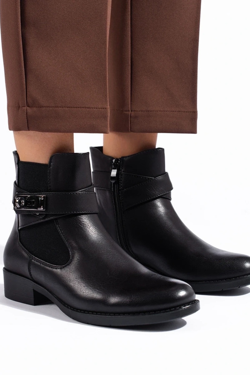 Zwarte damesschoenen plat