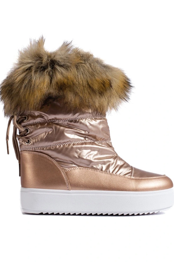 Roze damessnowboots met bont