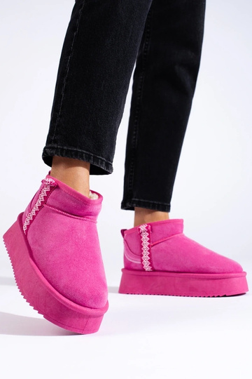 roze suède platform snowboots 2