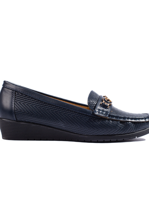 marineblauwe damesmocassins