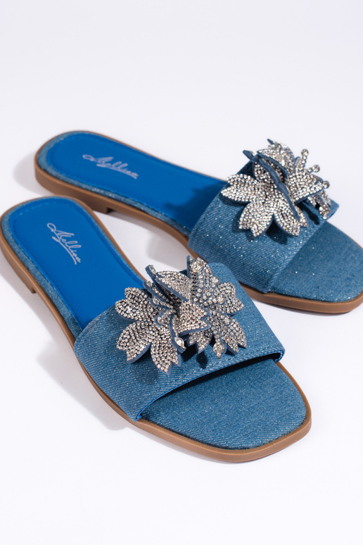 Pantoffels van denimmateriaal