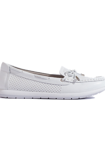 witte damesmocassins