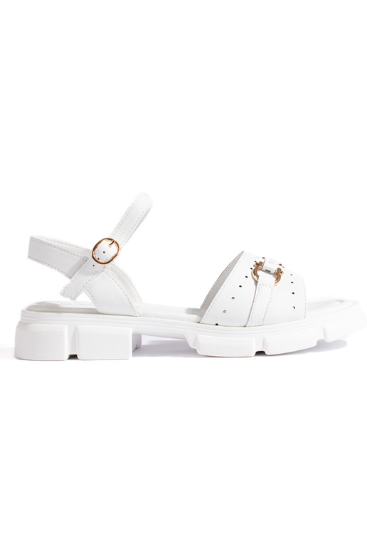 leren witte sandalen voor dames