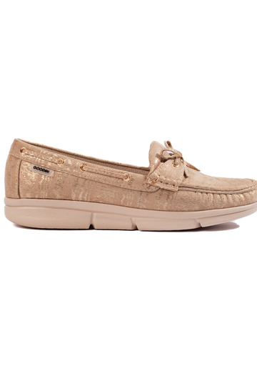 beige damesmocassins