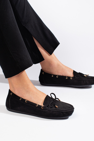 zwarte suède mocassins voor... 2