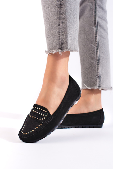 zwarte suède mocassins voor... 2
