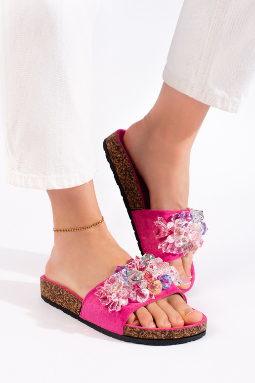 van suède pantoffels