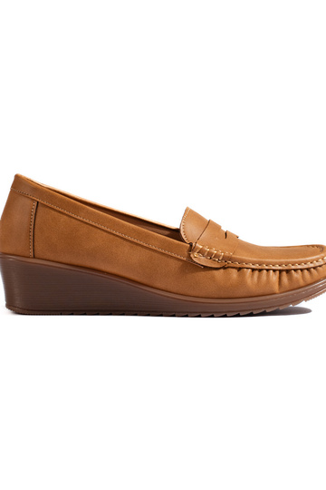 Bruine mocassins voor dames
