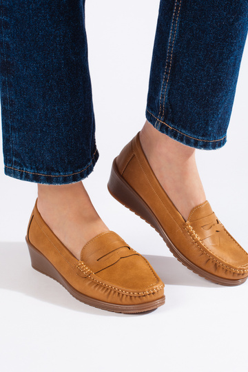 Bruine mocassins voor dames 2