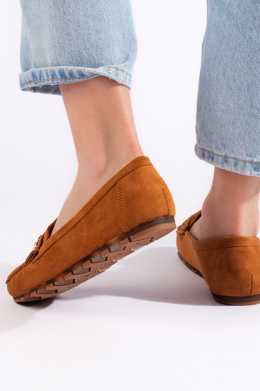 bruine suède mocassins voor dames bruine suède mocassins voor dames