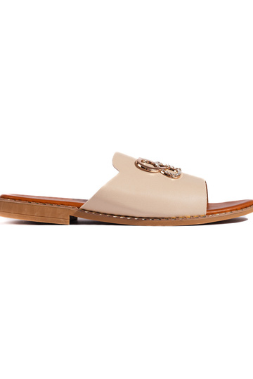 Beige pantoffels