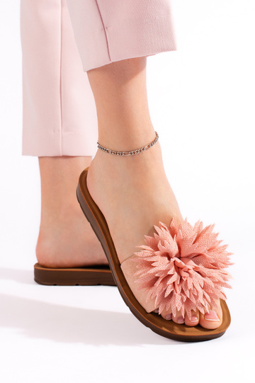 Roze damesslippers met een... 2