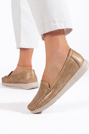 goudkleurige damesmocassins 2