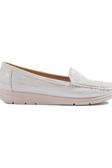 witte damesmocassins