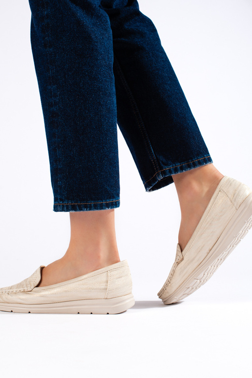 beige damesmocassins beige damesmocassins