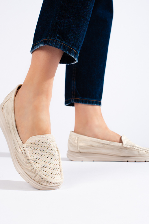 beige damesmocassins beige damesmocassins