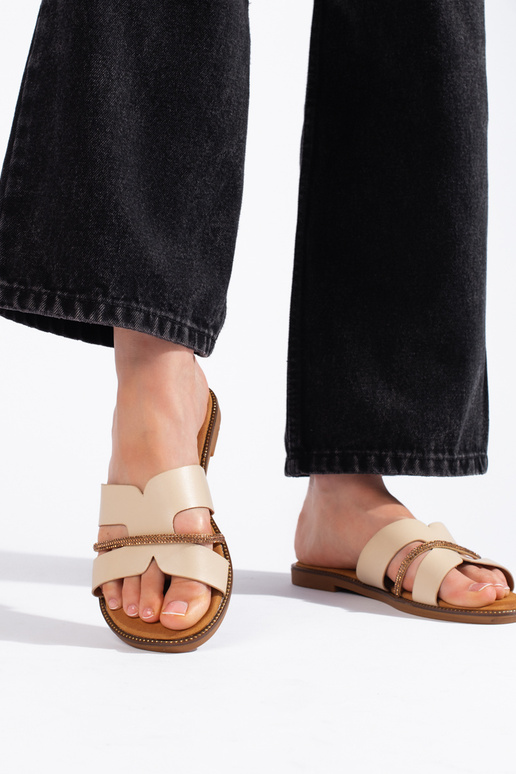 Elegante beige pantoffels Elegante beige pantoffels