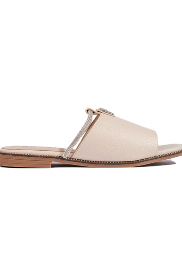 Beige pantoffels