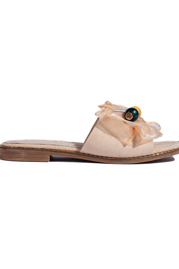 Beige pantoffels