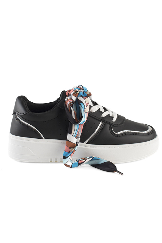 Zwarte klassiek model dames sneakers Zwarte klassiek model dames sneakers