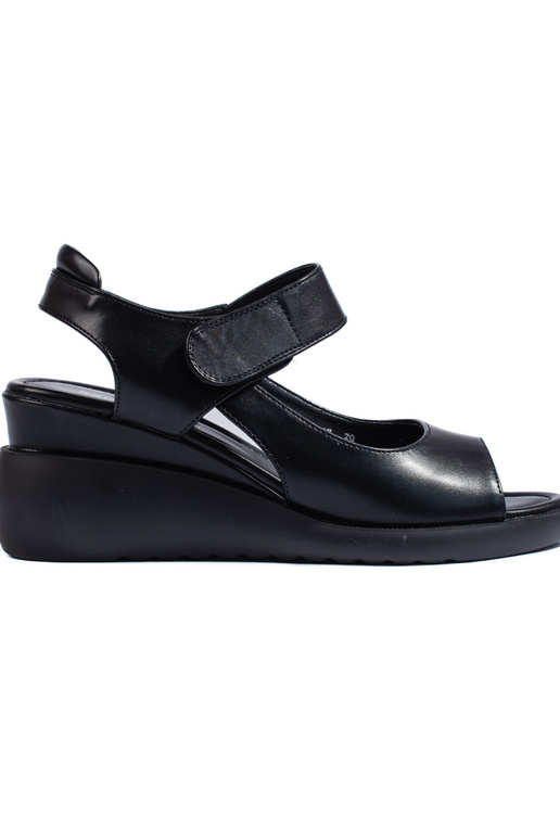 Comfortabele zwarte sleehaksandalen...