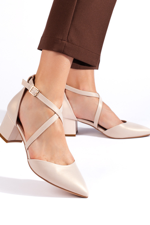 beige hoge hakken van Sergio Leone beige hoge hakken van Sergio Leone