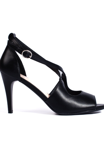 zwarte sandalen met dunne...
