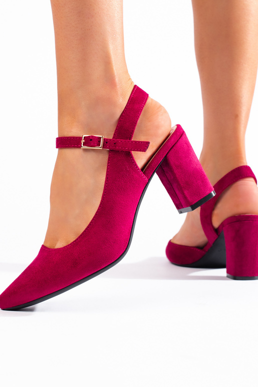 roze suède hoge hakken van Sergio Leone