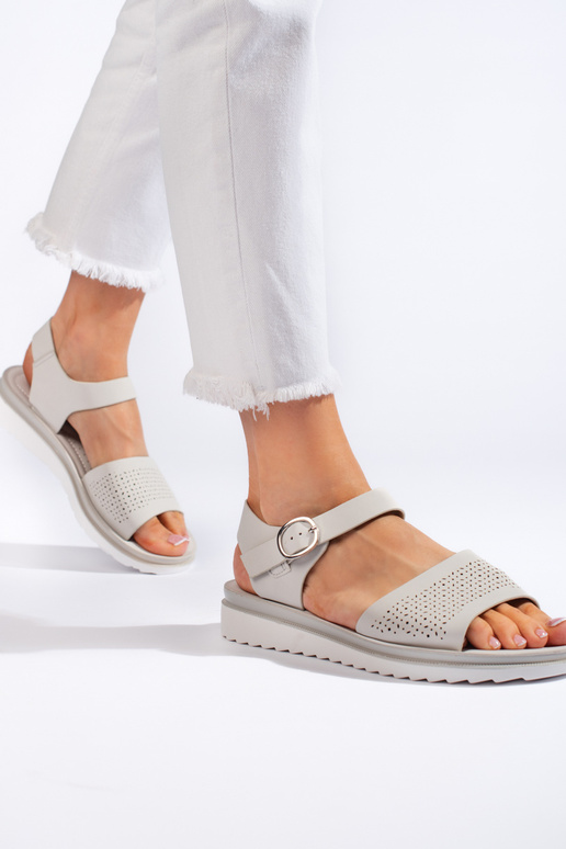 opengewerkte sandalen met platform in...