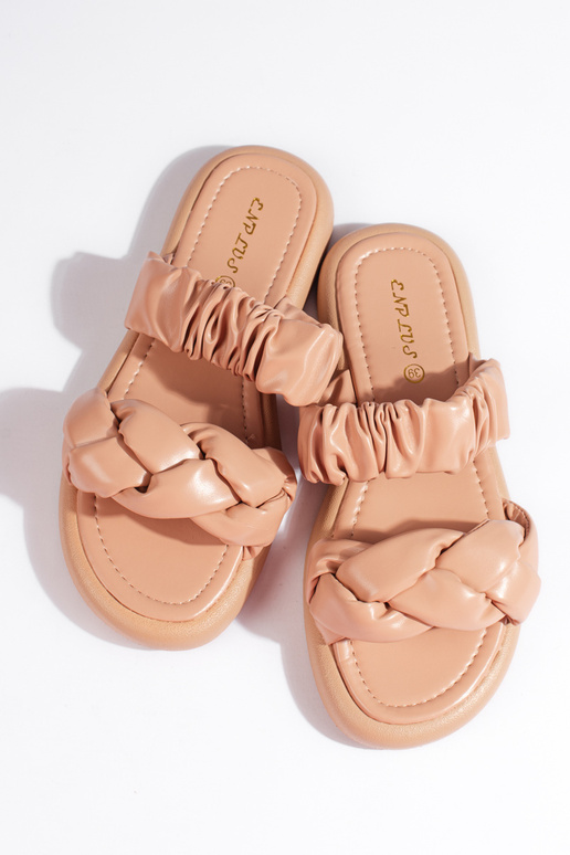 Beige pantoffels Beige pantoffels