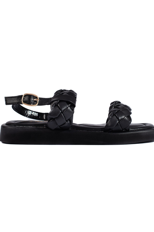 zwarte sandalen met gevlochten elementen zwarte sandalen met gevlochten elementen