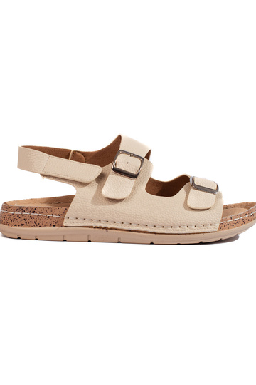beige sandalen