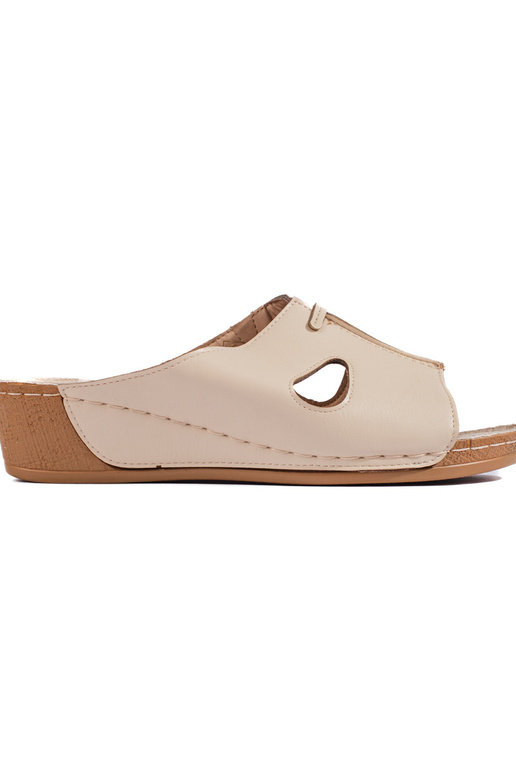 Comfortabele pantoffels in beige kleur