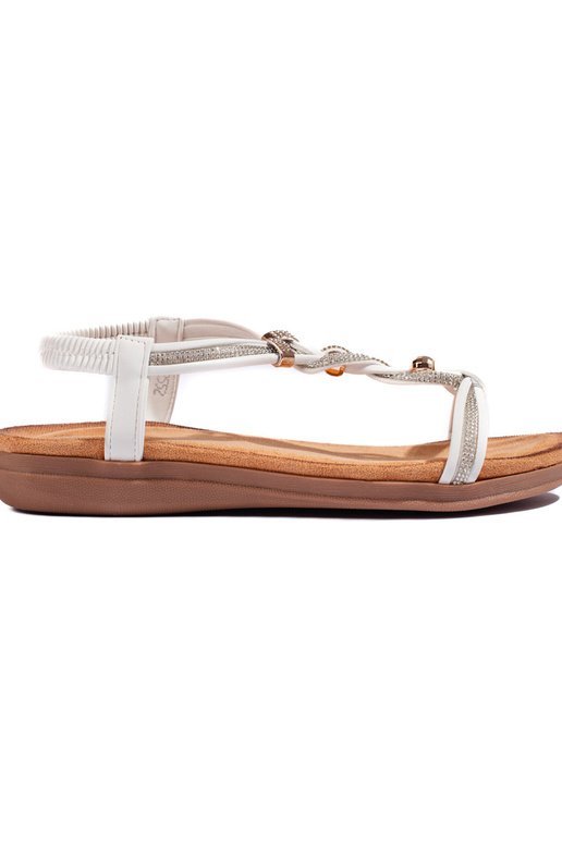 Witte sandaal met opvallend model