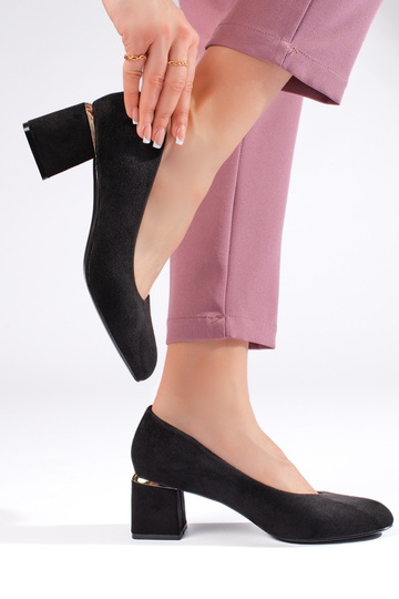 zwarte suède hoge hakken 2