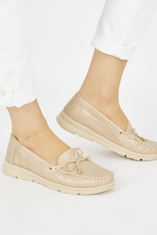 gouden comfortabele mocassins gemaakt... gouden comfortabele mocassins gemaakt...