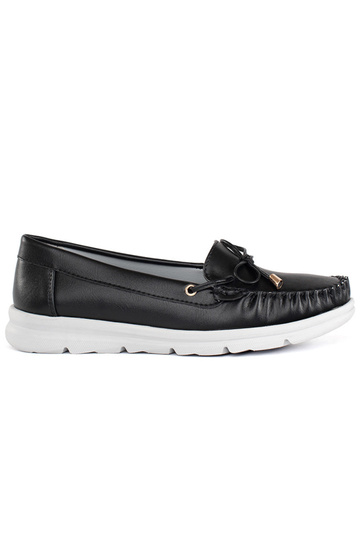 zwarte mocassins met platform