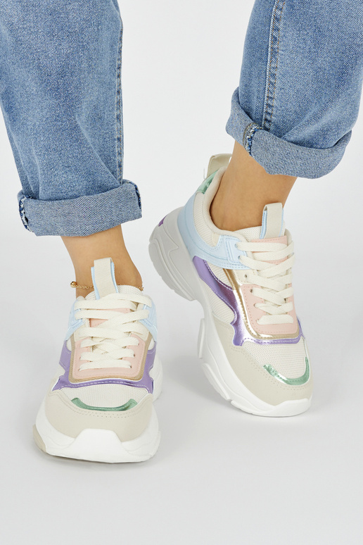 Damessportschoenen met dikke zool in...