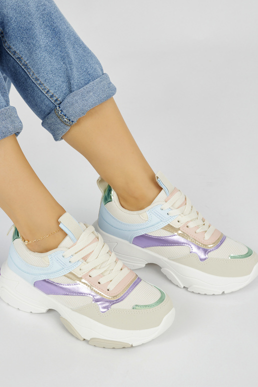 Damessportschoenen met dikke zool in...