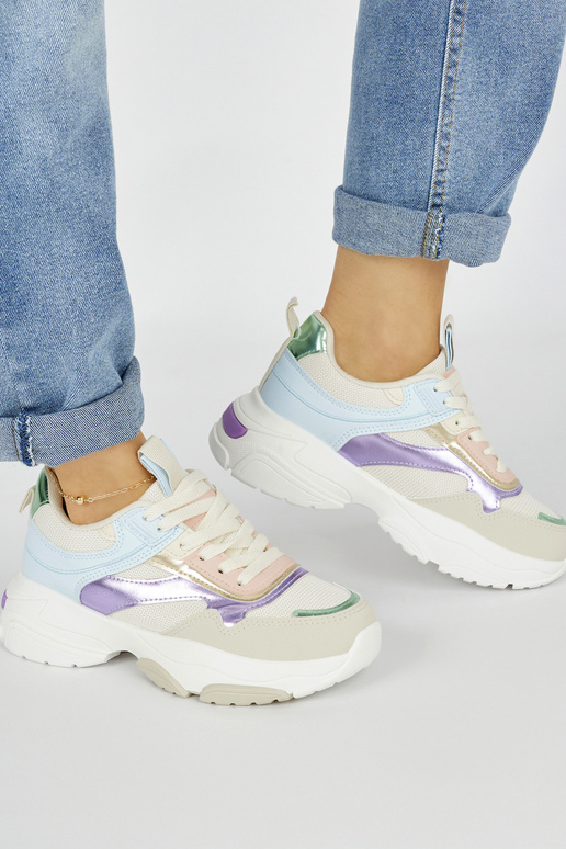 Damessportschoenen met dikke zool in...