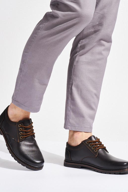 bruine veterschoenen voor heren