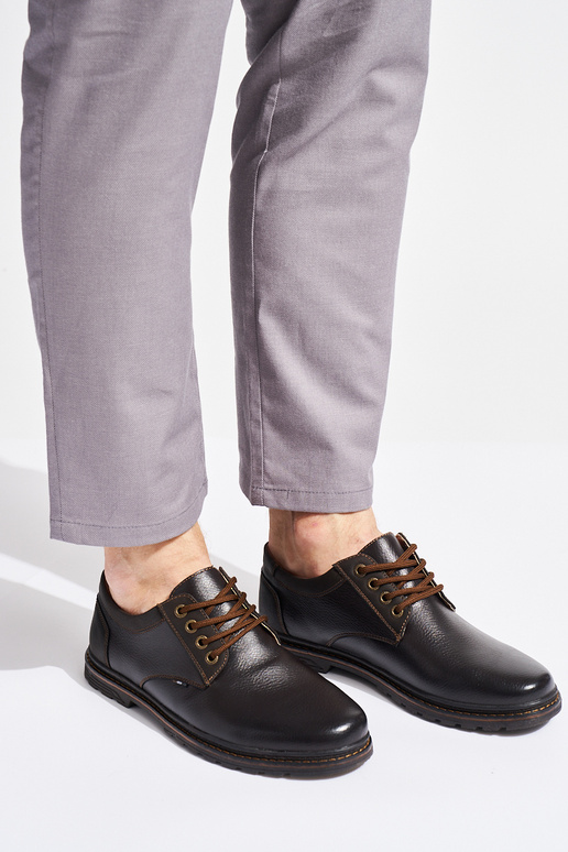 bruine veterschoenen voor heren