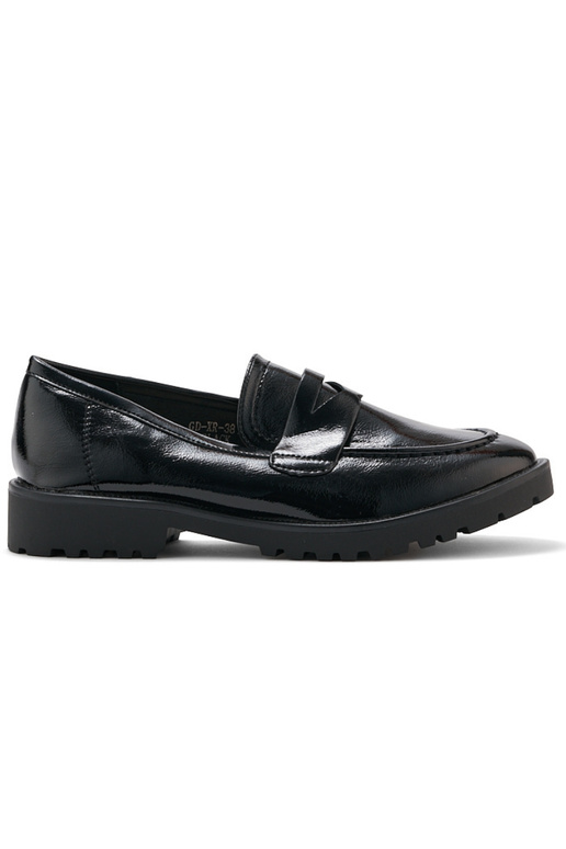 Mocassins met lakeffect in zwarte kleur Mocassins met lakeffect in zwarte kleur