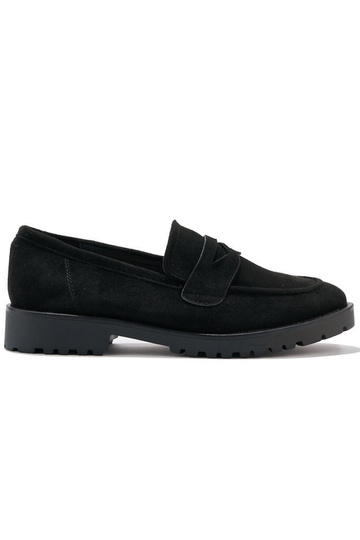 zwarte suède damesmocassins