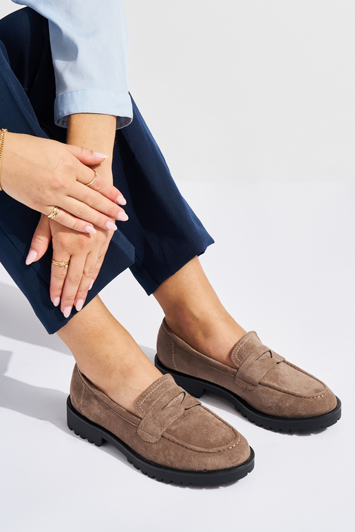 Suède mocassins voor dames